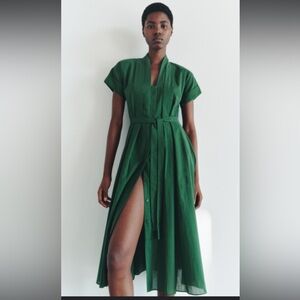 Zara belted shirtdress zw collection